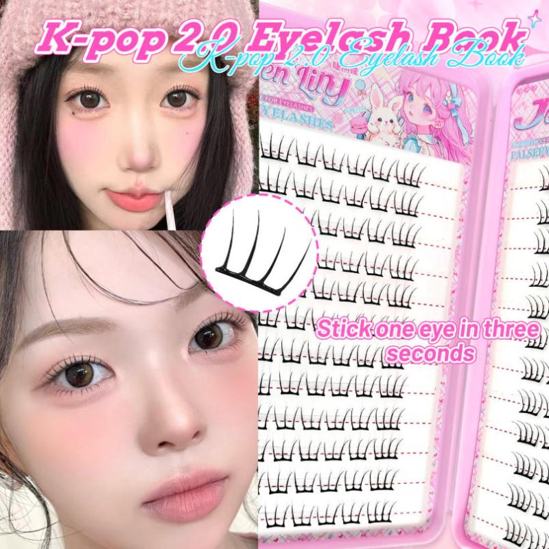 Stylish False Eyelashes Inspired Design Comic Fluffy Clustered Slender Self-Adhesive Segmented Lashes Perfect For Everyday