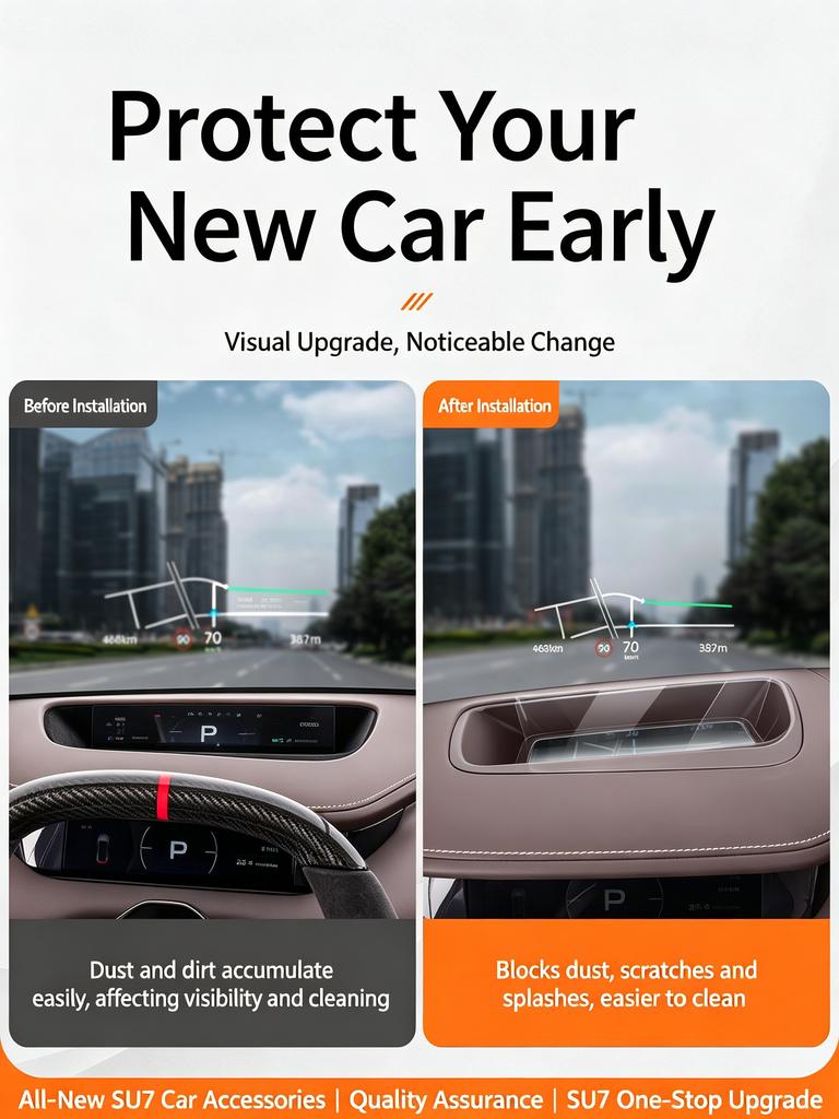 For New Generation Xiaomi SU7 2026 Head up Display Protective Cover HUD Dust Cover AR high transparency Car Interior Accessories