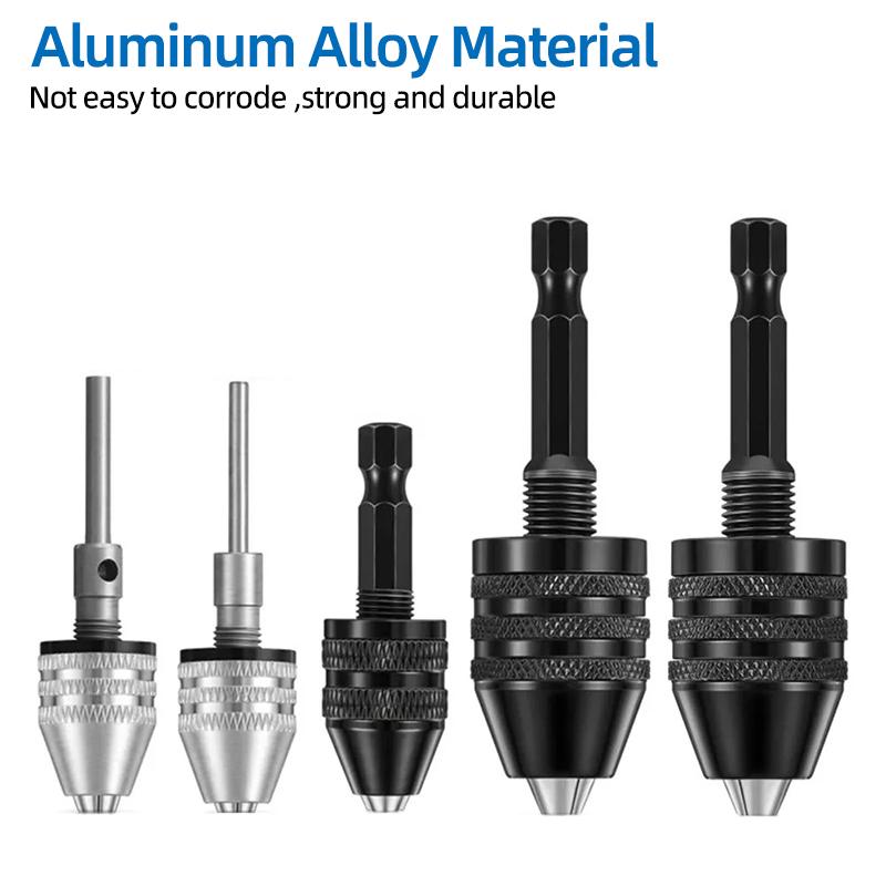 1Pc 1.5-10mm OR 0.8-10mm 1/4" Hex Shank Drill Chuck Keyless Drilling Quick Change Bit Adapter Converter Woodworking Power Tool