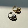 LATS Designer Gold Silver Colour Water Drop Ring Woman Europe America Jewelry Trendy Accessories Gift