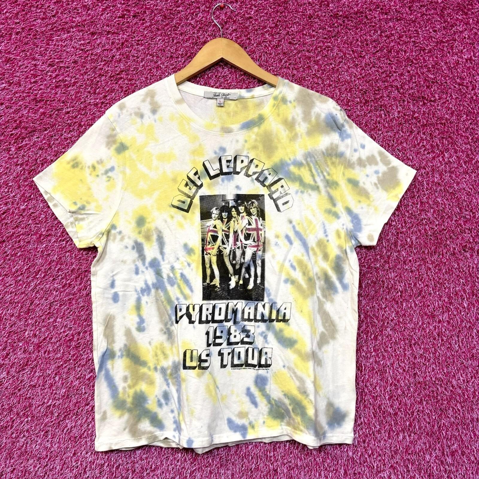 Def Leppard Pyromania 1983 US Tour Heavy Metal Tie Dye L XL