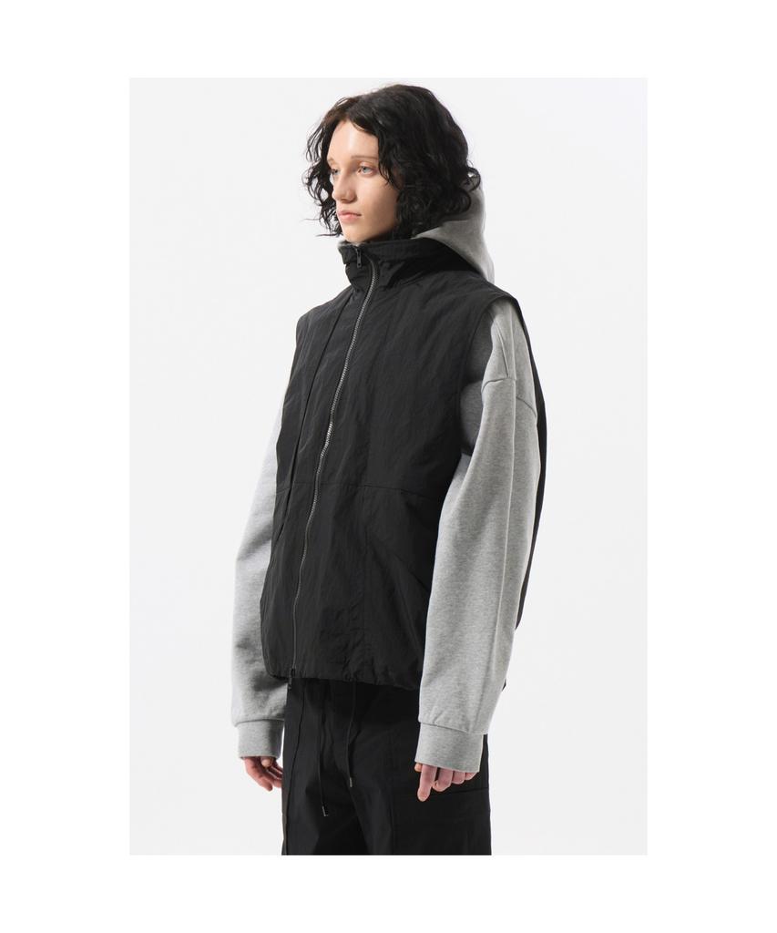 Customellow Black Highneck Vest Cwuas25113Bkx