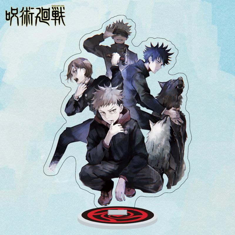 Cartoon Anime Jujutsu Kaisen Figures Acrylic Stand Manga Gojo Satoru Figurines Garage Kits GK Ornaments Decoration Plaything