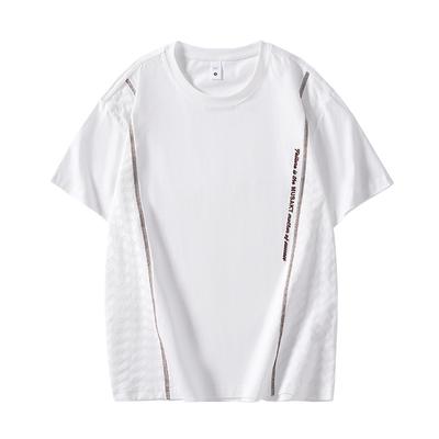 Summer Heavy Loose Round Neck Short-sleeved T-shirt Men's American Casual Half-sleeved Top