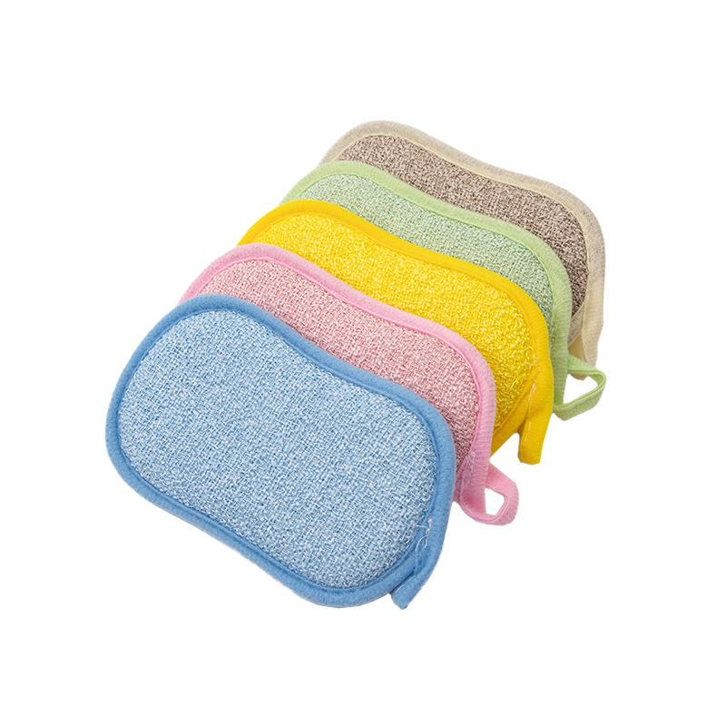 5pcs Kitchen Cleaning Sponge Double Sided Sponge Scrubber Sponges for Dishwashing Scouring Pad Dish Cloth Kitchen Cleaning Tools