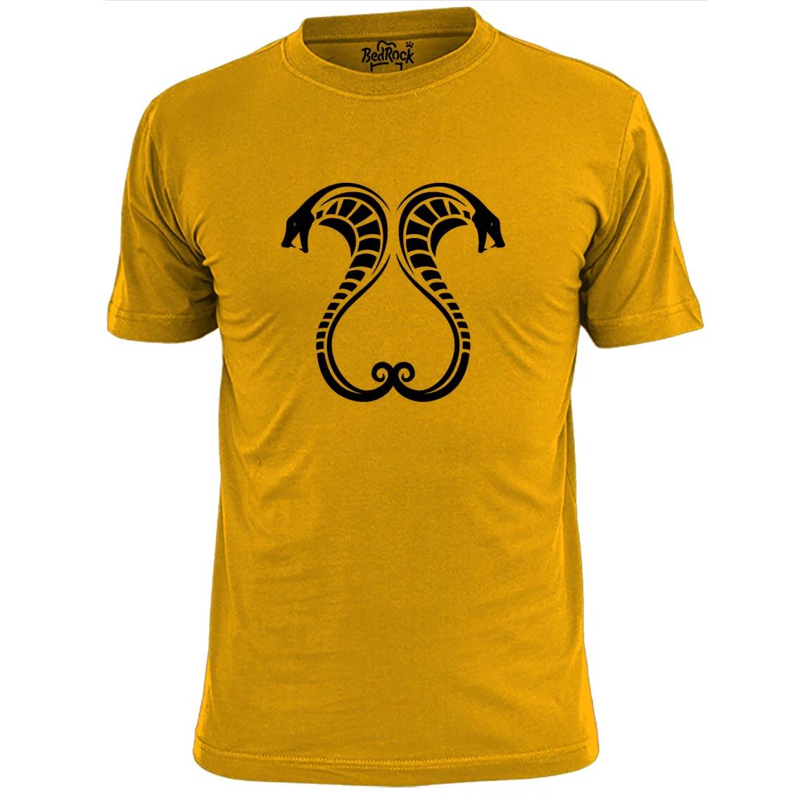 

Mens Twin Cobras Snake Stencil T shirt Reptiles Art Tattoo S