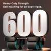 Automatic Rebound Ab Wheel with Elbow Support & 4-Wheel Stability – Includes Timer