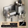Hole-free Bathroom Storage Cord-winding Hairdryer Holder