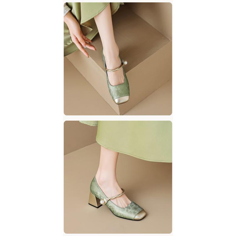 French Mary Jane Shoes One Strap Temperament New Chinese National Style Small High Heeled Single Shoes