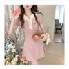 Summer Soft Girl Japanese Lace Polo Dress: Cute, Versatile A-line with Waist-Cinching Design for Women and Students