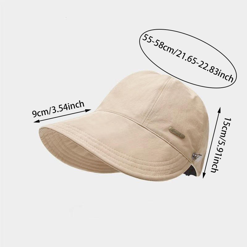 Women Outdoor Wide Brim Sunscreen Hat Casual Fashion Summer Beach Breathable Visor Sun Hat
