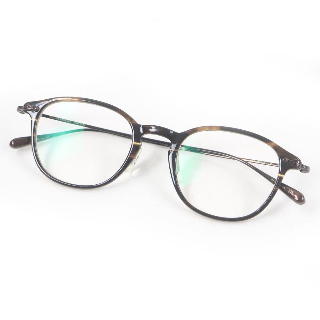 Excellent OLIVER PEOPLES Glasses Stiles Marble Pattern Dark brown mens OV5371D Used
