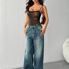 European and American Y2K Camisole Lace Edge Slim Fit Fashionable and Sexy Jumpsuit