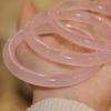New Natural Ice Pink Crystal Jade Bracelet Sweet Pink Girly Translucent Jade Crystal Bracelet