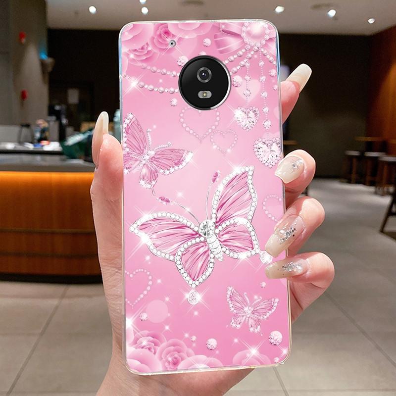 For Motorola Moto G5 Plus Case Clear Luxury Fashion Butterfly Flower Soft TPU Silicone Phone Cover for Motorola G5 Plus G5+ Case