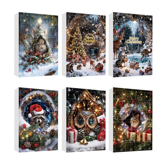 Forest Animal Advent Calendar 2025 24 Days Cute Animal Holiday Decor Countdown To Christmas
