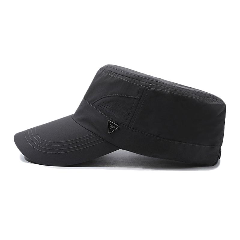 Summer Sunshade Flat Top Hat Men's Outdoor Quick-Drying Hat Fishing Breathable Hat