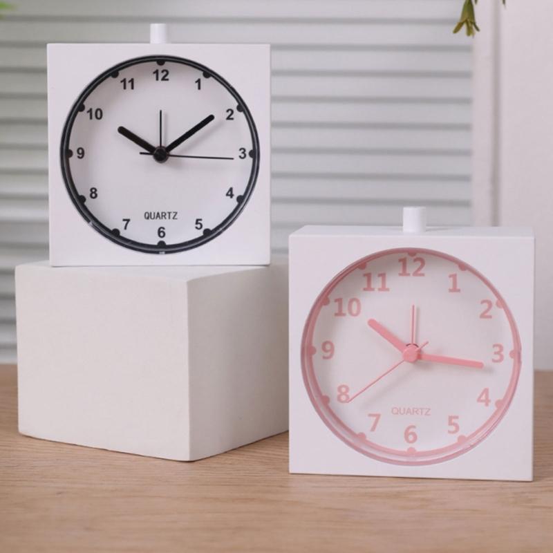 Modern Minimalists Alarm Clock with Builts In Nightlight and Quiet Movement for Home Decors Battery Operated Table Clock