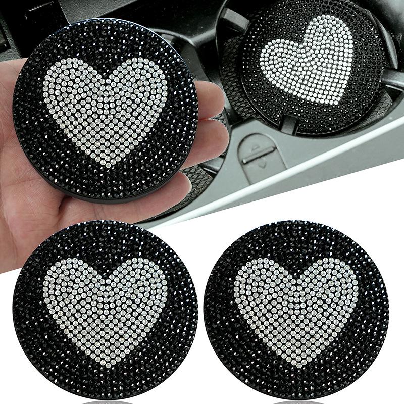 Diamond-Inlaid Anti-Slip Car Cup Holder Mat - Universal Fit, Interior Decoration