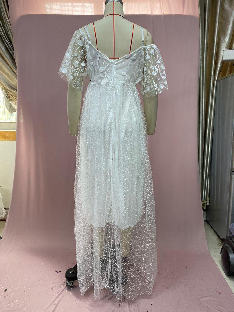 Spring 2025 Elegant One-Shoulder Lace Wedding Dress for Plus Sizes