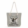 Koala print thick rope single-shoulder beach bag 7265