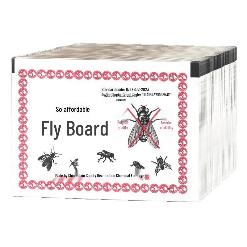 Sticky Fly Paper: Drug-Coated Mosquito & Fly Catcher - 50 Sheets for Newcomers