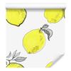 Lemon Fruit and Leaves Wallpaper for Living Room and Bedroom 50x1000