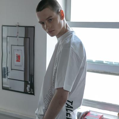 BALANT Original Outline Type Slogan T-Shirt White