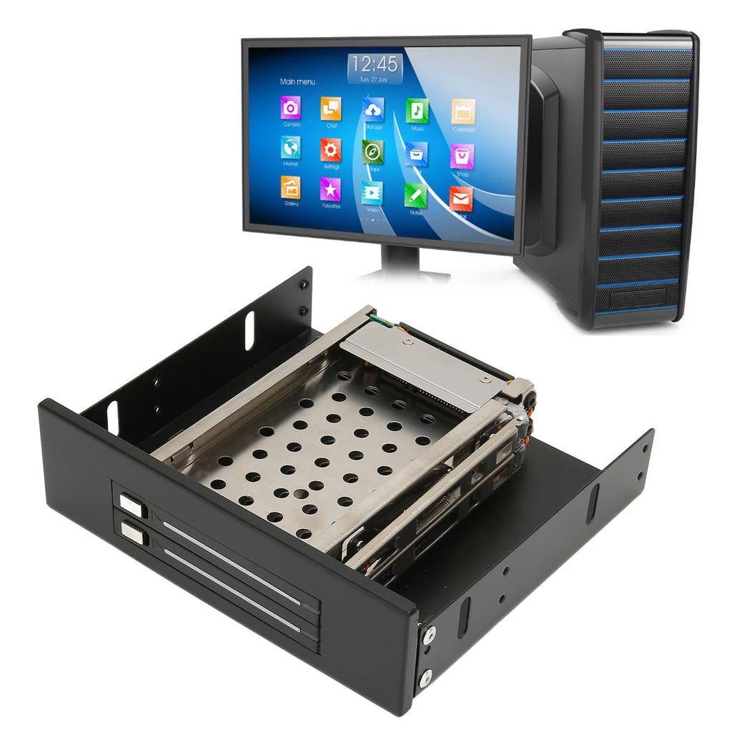 2.5in Internal HDD Enclosure Hot Swap 6Gbps Running Wide Compatible SATA II Interface SATA HDD Enclosure for Server Computers