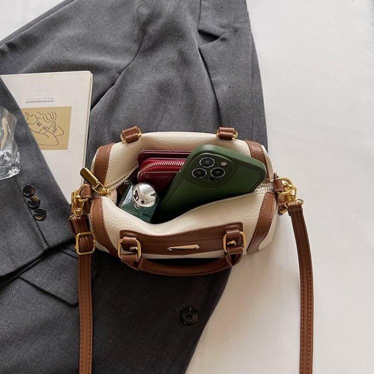 Color matching mini Boston bag women's shoulder bag