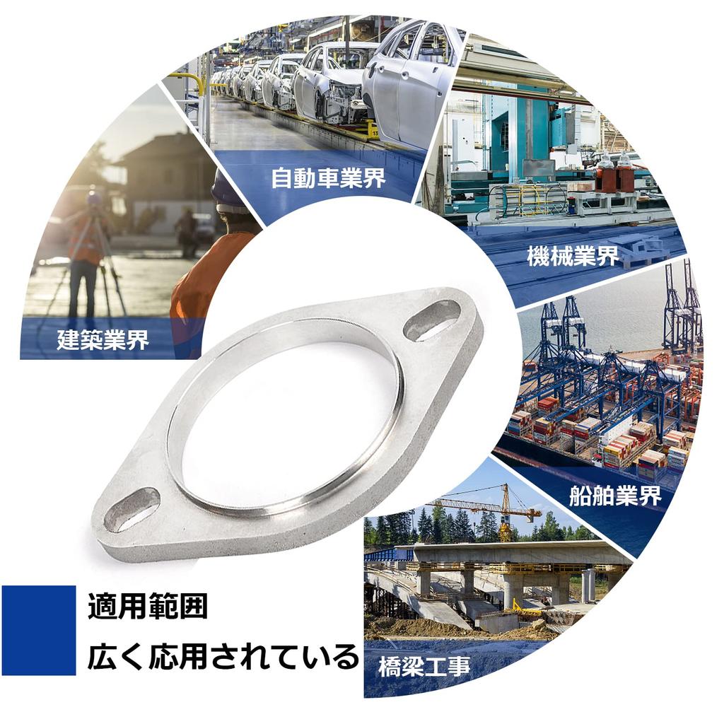 Pacify Muffler Flange, General Purpose Muffler Gasket, 2.0 Inches (51 Mm) Stainless Steel, Welding,