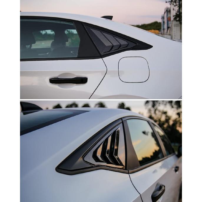 CKE For 11Th Gen Civic Sedan Compatible With Honda Civic 2026 2025 2024   Accessories Car Exterior Rear Side Window Louvers Air Vent Scoop Shades