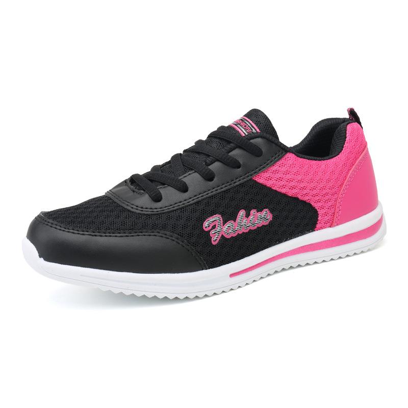 Damen Sportschuhe Klassische Sneakers Frau Atmungsaktive Mesh Schnürsneaker Leichte Freizeitschuhe für Damen Casual Tennis