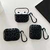 Black Leopard Print Earphone Case for Airpods Pro 3/Pro 2/Pro Silicone Protective Cover for Apple Airpods 4 3 1/2 -drop Case