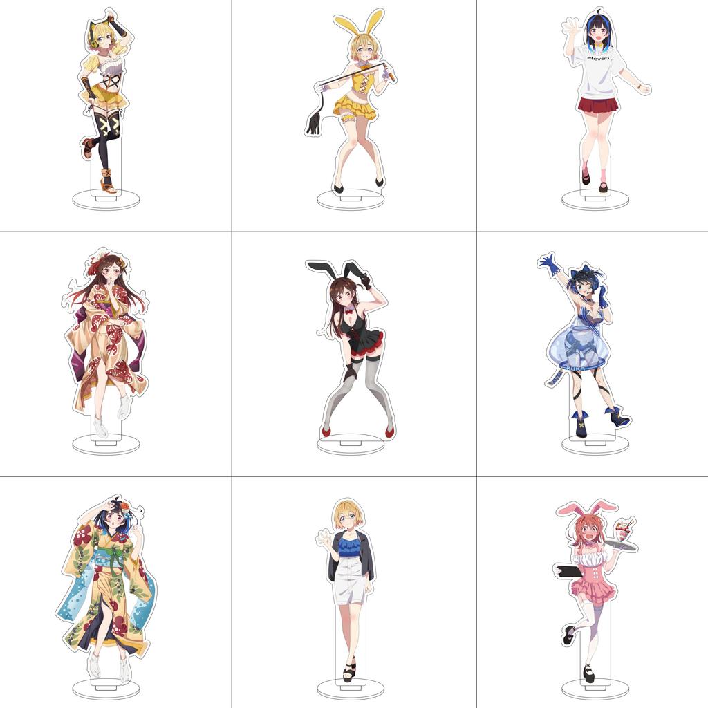 16CM Anime Rent-A-Girlfriend Cosplay Acrylic Stand Ornaments Sakurasawa Sumi Asami Nanami Figure Stand Halloween Gifts