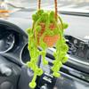 Hand Woven Plant Baskets Car Decor Yarn Hooks Woven Plants Potted Plants Car Pendants Cute Car Interiors Kawaii Room Decoration