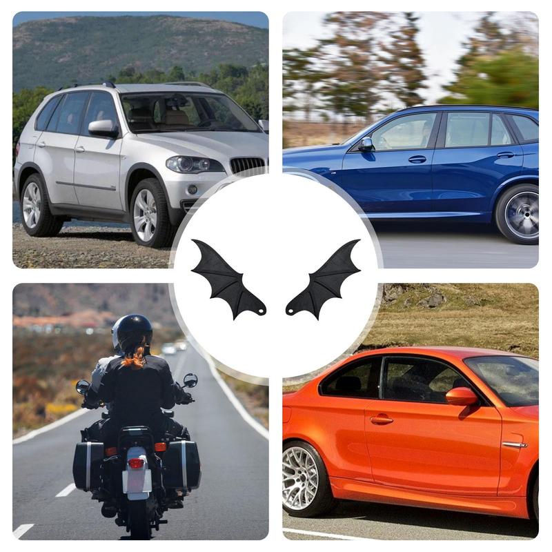 Bat Wing License Plate Frame 2PCS Bat Wings Car Kit For Auto Decorations Halloween Car Bat Wings Decorations Bat Wings Car Kit