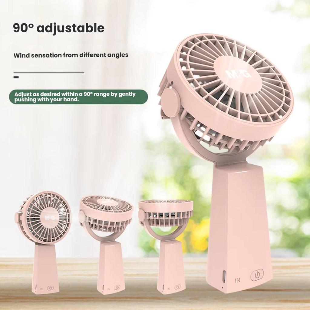 M&G Mini Fan, Desktop Handheld Mini Fan, Portable USB Fan, Summer Quiet Fan Home Office Use, Pink