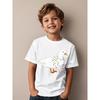 European Sizes Christmas Call Duck Graphic Kid T-Shirt | Casual, Trending Tees Tops for Kids, Crew Neck, Short Sleeve, All-season