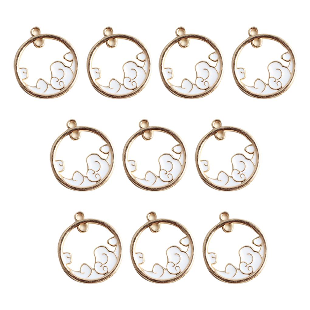 

10 шт., ожерелье с волнами океана, подвески, ассортимент, женский и мужской браслет, круглый подвесной декор, ювелирные изделия, сделай сам, ремесло