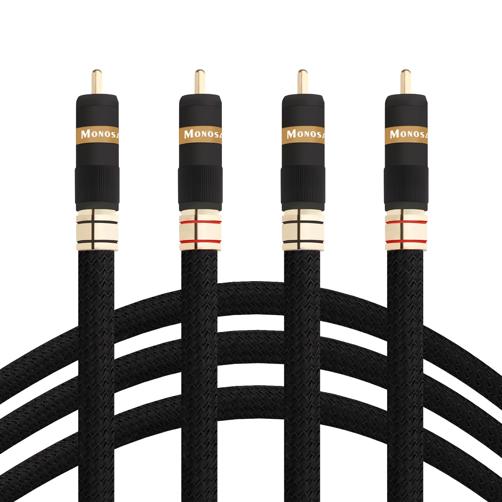 

[Monosaudio] RCA Audio Cable HiFiRCA Male-RCA Male 24k Gold Plated Pair (2M)