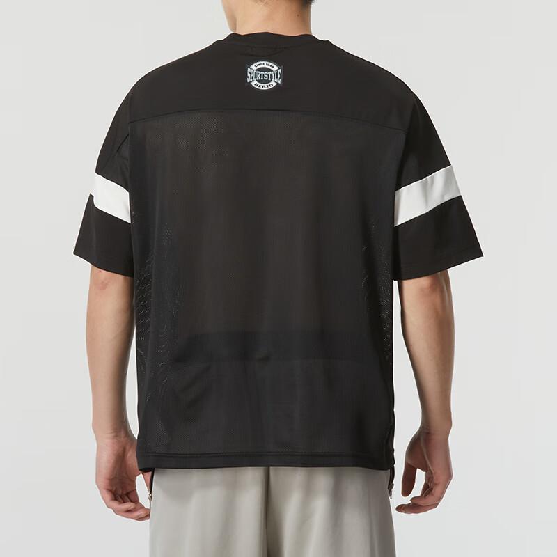 Puma Ss24 Color Block Digital Print Running Fitness Training Outdoor Fashion Casual Comfortable V-Neck Short Sleeve T-Shirt Men Tops Black 630355-01