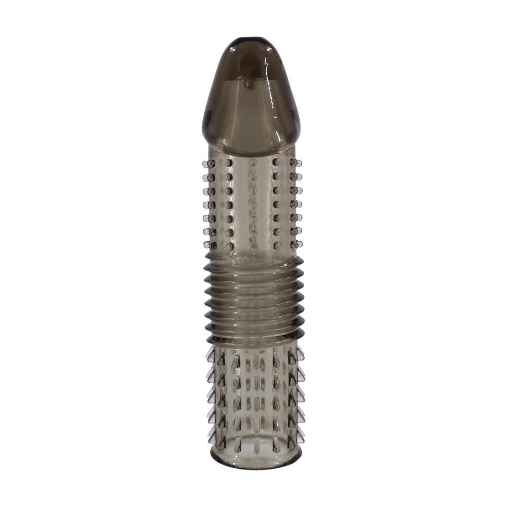 Reusable Men Condom Penis Sleeve Thread Cock Enlargment Extension Sleeve Ejaculation Delay Male Extender Sex Toys for Adults Men