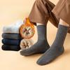 Men's Autumn and Winter Thickened and Fleece Warm Wool Ring Wool Floor Socks