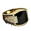 Classic  CopperPlated Stainless Steel Vintage Hip Hop Ring For Men Ring Jewelry Accessories