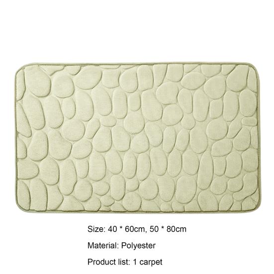Floor Rugs Easy Clean Water Absorbent Solid Color Anti-slip Entrance Door Bath Mat