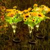 Colorful Design Solar Lawn Lamp Waterproof Feature Sunflower Shape Landscape Lighting Solar Powered LED Lawn Lamp Wedding Decor