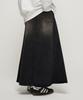 Road Road Maxim Denim Snow Wash Long Skirt (Washed Black)