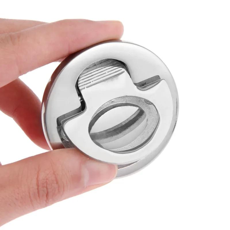 1pc Yacht Boat Cabin Recessed Flush Pull Lift Handle Ring Round Hatch Latch Floor Buckle Marine 316 Stainless Steel Yacht Locker