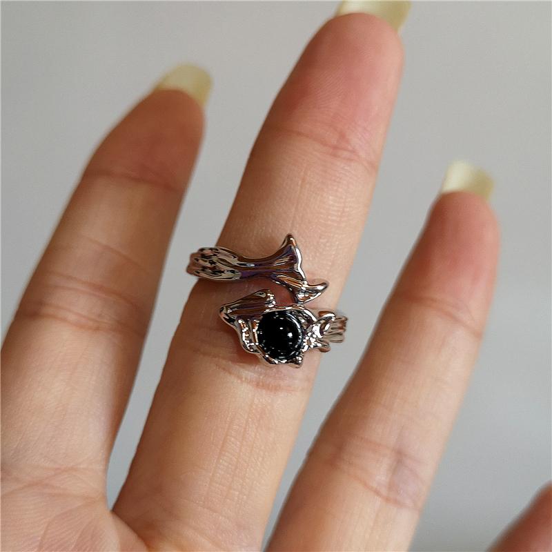 Kpop Gothic Y2K Kpop Irregular Punk Vintage Heart Star Cross Ring For Women Men Party Grunge 90s EMO Jewelry Accessories Gift